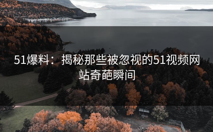 51爆料：揭秘那些被忽视的51视频网站奇葩瞬间